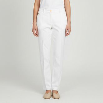 PERSONA Cream Stretch Cotton Pants O/s