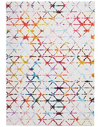 Linon Motif Printed Soft Felix Area Rug