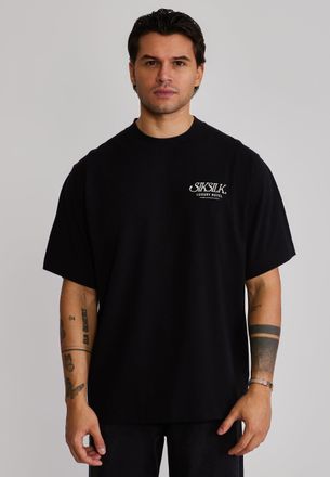 Siksilk Mens Black Graphic T-Shirt XXL