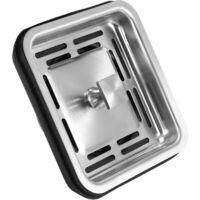 OEM Bandeja Escurridora Cuadrada De Acero Inoxidable Para Fregadero De Cocina, Ba&ntilde;o Y Hogar, Con Tapa Coladora Antiatascos - Crezuo