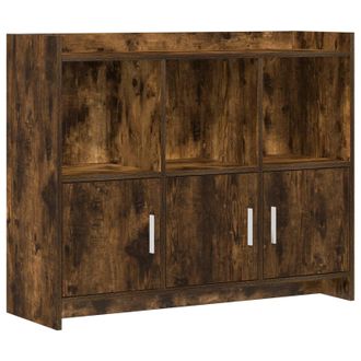vidaXL Aparador Roble Ahumado 98,5 X 33 X 80 Cm Madera De Ingenier&iacute;a Vidaxl