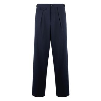 Emporio Armani Straight Trousers, male, Blue, Size: XL Straight Trousers
