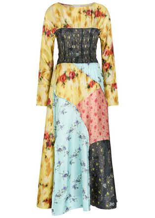 Ganni Printed Silk Maxi Dress - Multicoloured - 38 (UK10 / S)