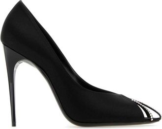 Saint Laurent Martinique 110mm satin pumps - women - Silk - 38.5 - Black