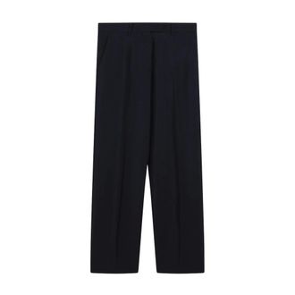 Miu Miu Wide Trousers, female, Blue, Size: S Kid Mohair Trousers