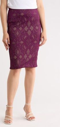 Renee C Jacquard Knit Pencil Skirt in Plum at Nordstrom Rack, Size X-Small