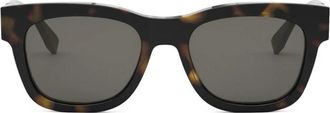Fendi Vierkante Acetaat Zonnebril - unisex - Zonnebrillen - Bruin - ONE Size - Accessoires