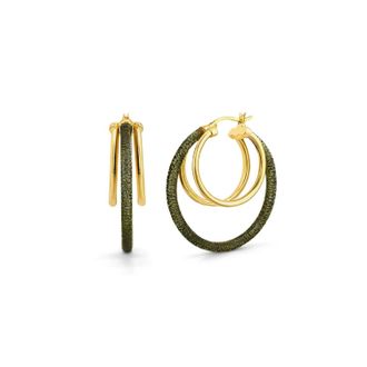 Gold & Honey Womens Multi Lucite Hoop Earrings In Blackberry