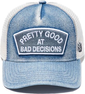 Cult of Individuality MESH TRUCKER HAT GOOD AT BAD DECISIONS