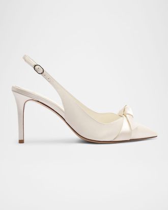 Alexandre Birman Classic Clarita Satin Slingback Pumps