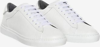 Fabiana Filippi Niedrige Schn&uuml;rsneakers aus genarbtem Leder