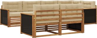 vidaXL Conjunto De Sof&aacute;s De Exterior 7 Uds. Vidaxl