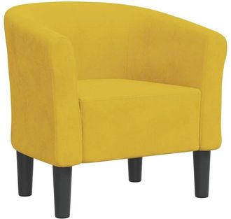 vidaXL Poltrona Cabriolet Gialla in Velluto - Vidaxl