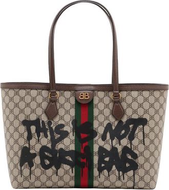 Balenciaga Pre-owned Balenciaga The Hacker Project Medium BB Supreme Graffiti Ophidia Tote Ladies 6K9IAITHDRYL500S
