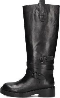 Stefano Lauran Elegante Leren Laarzen voor Herfst/Winter - Dames - Hoge Laarzen - Zwart - 41 EU - Wol - Schoenen