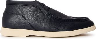 HUGO BOSS Mens Sienne Desb Chukka Boots in Dark Blue - Size UK 12