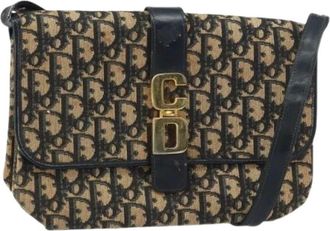 Dior Pre-owned Cross Body Bags, female, Multicolor, Size: ONE SIZE Pre-owned Trotter Canvas Shoulder Bag