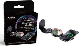 Pursonic 5-in-1 Folding Wireless Charging Station in Black at Nordstrom