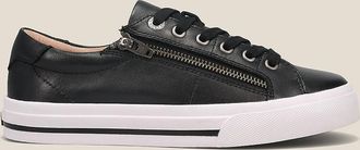 Taos Womens Z Soul Lux Sneakers In Black Leather