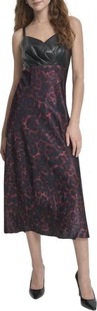 DKNY Cheetah Midi Dress