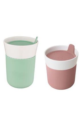 Berghoff INTERNATIONAL Leo 2-Piece Travel Mug Set in White/Pink/Green at Nordstrom Rack