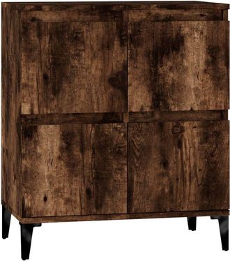 vidaXL Vidaxl - Aparador madera contrachapada color roble ahumado 60x35x70 cm