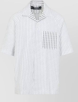 Jacquemus romarin short sleeve striped shirt