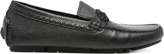 Fendi Leather Logo-plaque Loafers