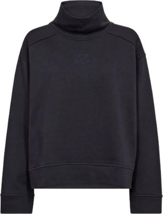Co'Couture Sweatshirt met hoge hals - Dames - Sweatshirts - Blauw - M - Hoodies & sweatvesten