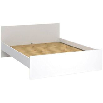 Dmora Dmora - Letto piazza e mezza Floria, Sommier per camera da letto, Giroletto per stanza, Struttura porta materasso, 207x166 h80 cm, Bianco