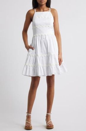 Lilly Pulitzer Angelynn Rickrack Fit & Flare Dress in Resort White at Nordstrom Rack, Size 12