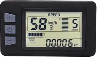 OEM Panel De Visualizaci&oacute;n Lcd P3h Para Bicicletas El&eacute;ctricas De 24v, 36v, 48v Y 60v Con Cable Impermeable De 6 Pines Para Bicicletas Y Patinetes El&eacute;ctric