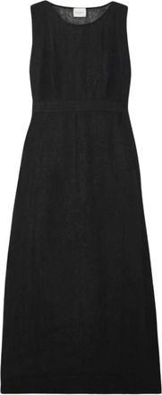 Le Kasha Dames, Jurken, Zwart, Maat: M/L Linnen