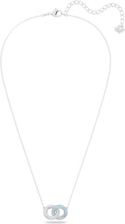 Swarovski Stone Pav&eacute; Interlocking Circles Ketting - Dames - Kettingen - Grijs - ONE Size - Accessoires