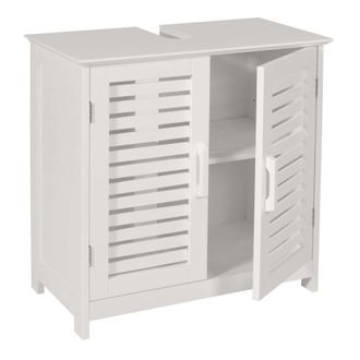 Hhg D&eacute;coshop26 - Mueble Bajo Lavabo Mueble De Ba&ntilde;o Bajo Lavabo Con Almacenaje 60 X 60 X 30 Cm Mdf Blanco 040007843