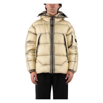 C.P. Company C.p. Company - D.d. Shell Explorer Lens Medium donsjack - Heren - Jassen - Beige - Maat: L Polyamide