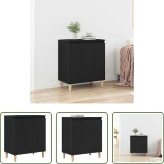 vidaXL Credenza moderna - Credenza Nero 60 x 35 x 70 cm Legno multistrato