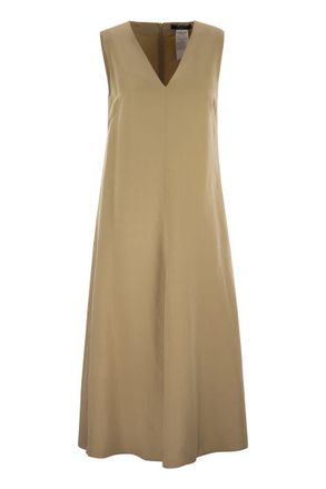 Max Mara Egoista - Viscose And Linen Canvas Flared Dress