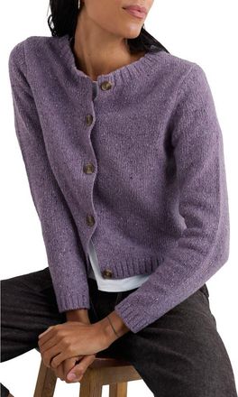 Seasalt Cornwall Dawson Pick Merino Wool Blend Cardigan in Grape Thistle at Nordstrom, Size 14 Us