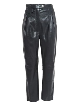 Nanushka Broek van imitatieleer - Zwart