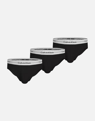 Calvin Klein Mens 3-Pack Icon Cotton Stretch Mens Briefs, Black/white - Black/Black/Black - Size: 35/34/32
