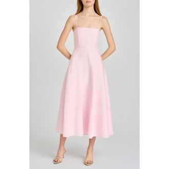 Wayf x Styled by COCO! Josefina Linen Blend Dress in Light Pink at Nordstrom, Size X-Large