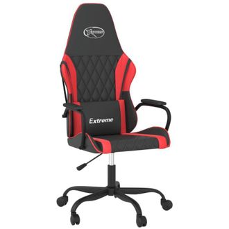 vidaXL Silla Gaming De Masaje Cuero Sint&eacute;tico Negro Y Rojo Vidaxl
