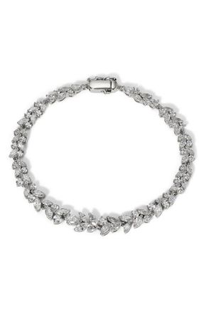 Nadri Cubic Zirconia Cluster Bracelet in Rhodium at Nordstrom