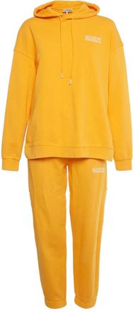 Ganni Tuta sportiva in cotone con logo - Arancione
