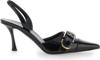 Givenchy Voyou Black Slingback Pumps With A Buckle In Patent Leather Woman