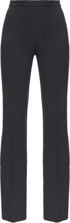 Pinko Elegante Flared Crepe Broek - Dames - Wijde Broeken - Zwart - M - Broeken