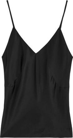 Fleur Of England Fleur OF England Fleur De Jour Silk-satin Pyjama top - Black - L (UK14 / L)