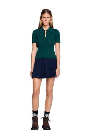 Sandro Polo sweater in Dark Green at Nordstrom, Size X-Large