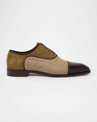 Christian Louboutin Mens Greggory Mixed Media Oxfords